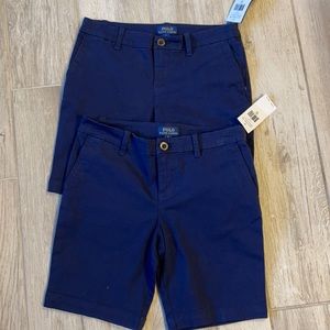 2 pair Ralph Lauren polo navy blue shorts